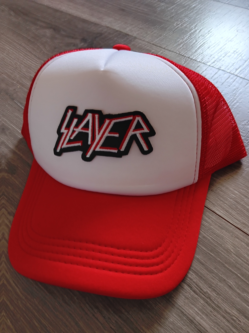 Slayer Logo Red & White Trucker Hat